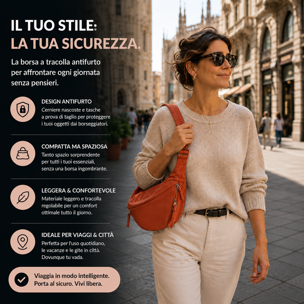 Gioia – Borsa a Spalla Arancione, foto 2