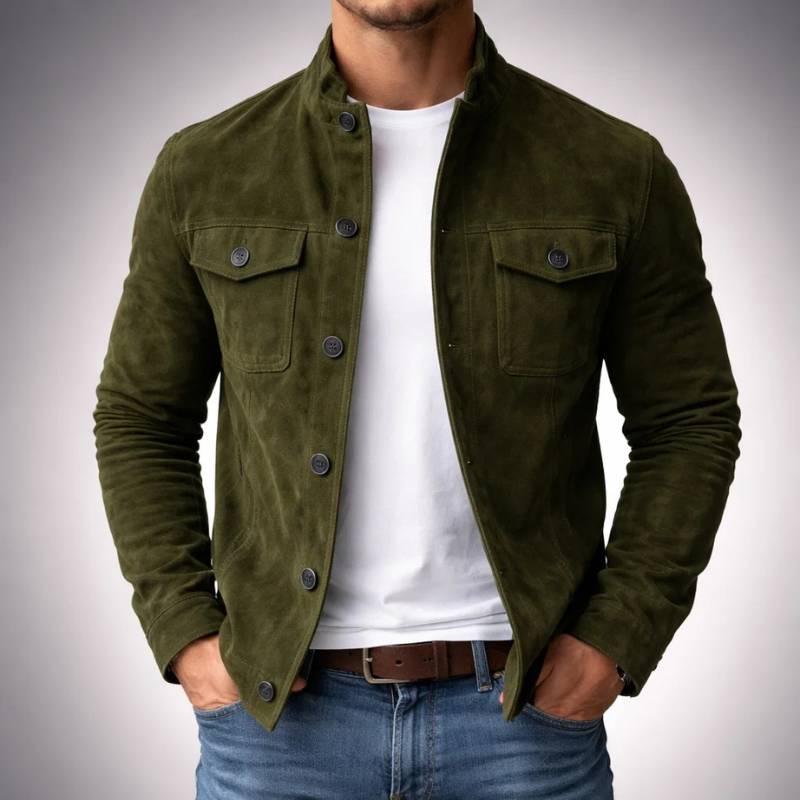 Bomber uomo scamosciato premium Tommaso - foto 3