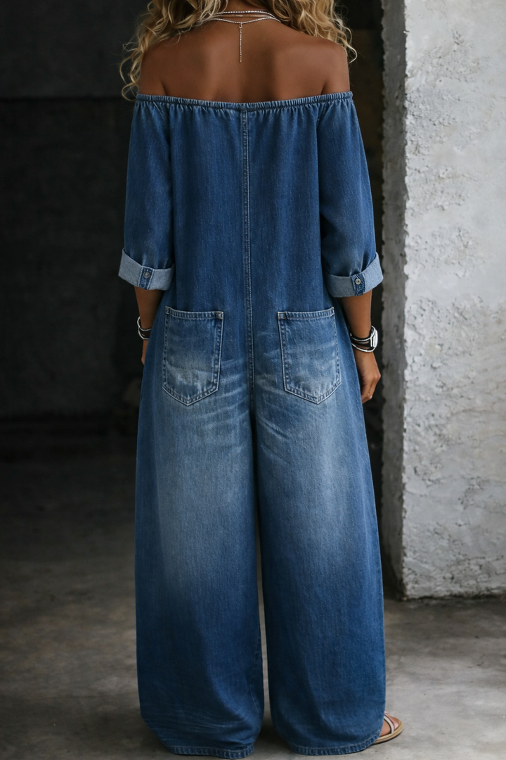 Jumpsuit a maniche lunghe con spalle scoperte Isabella – foto 3