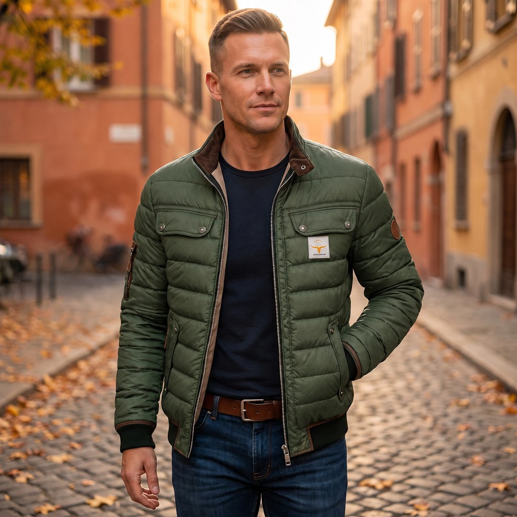 Giacca uomo vintage con colletto a contrasto Mario - foto 7