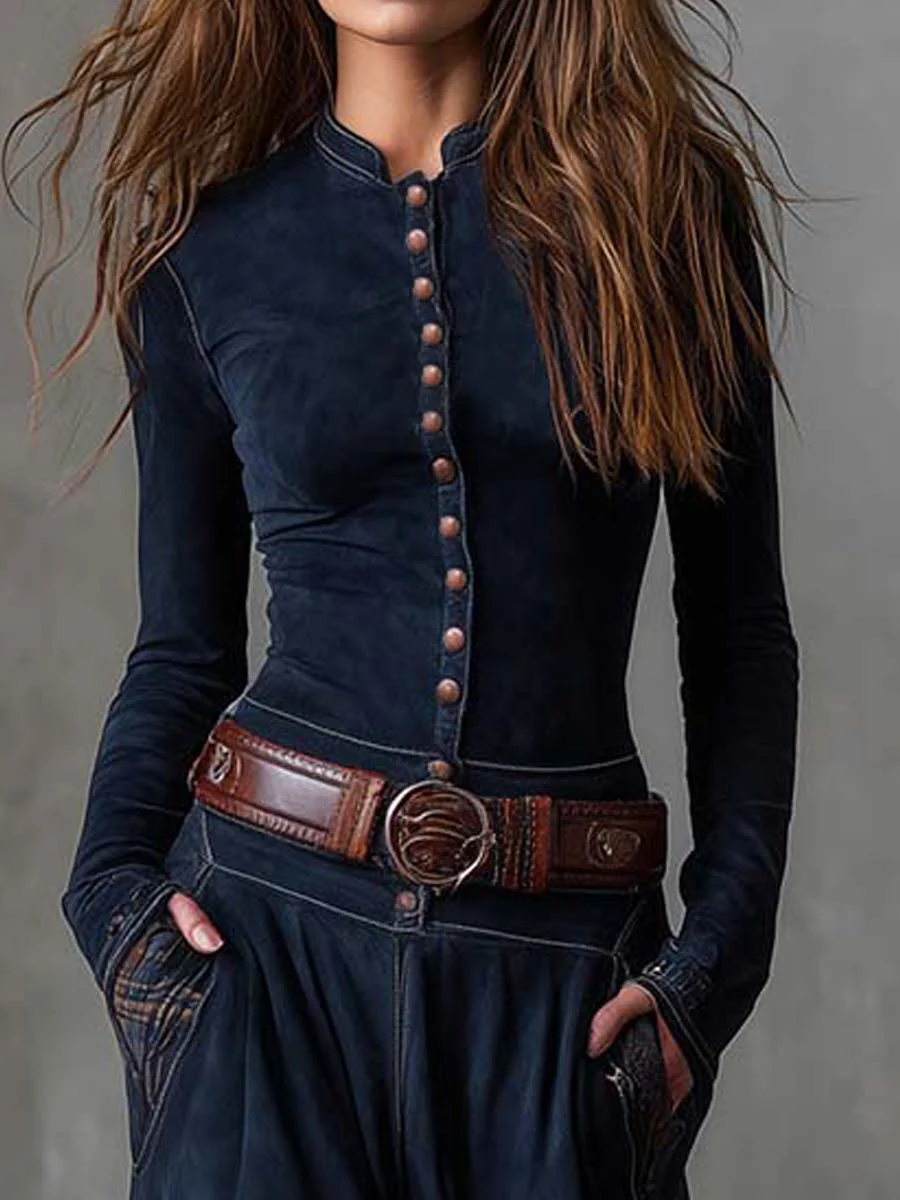 Livia | Abito lungo boho con cintura e inserti a quadri, foto 6