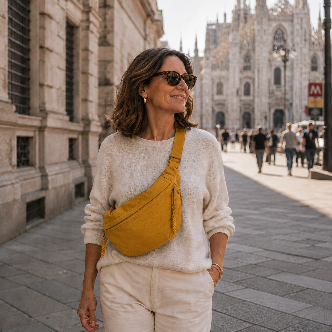 Luce – Borsa a Spalla Ocra, foto 4