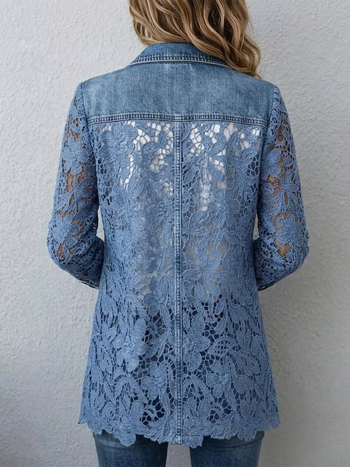 Angiolina | Blazer con inserti in pizzo floreale