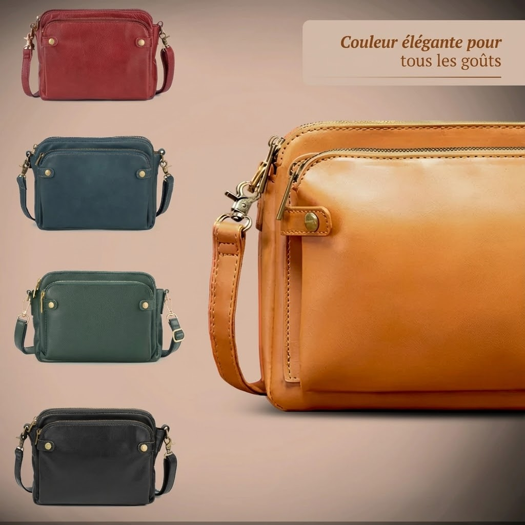 Borsa in pelle classica Penelope – colore Rosso