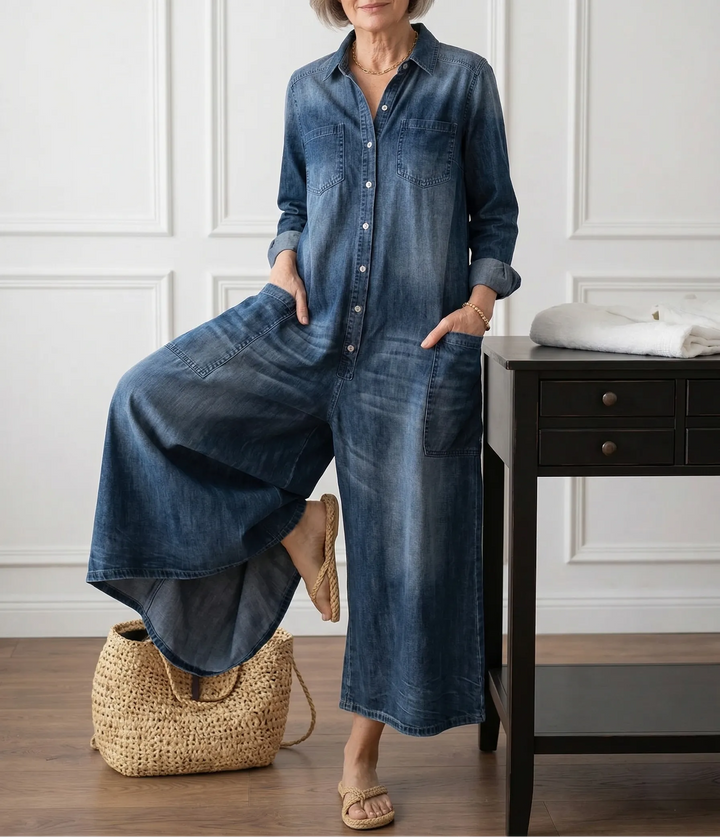 Salopette in denim di cotone Rebecca – foto 3