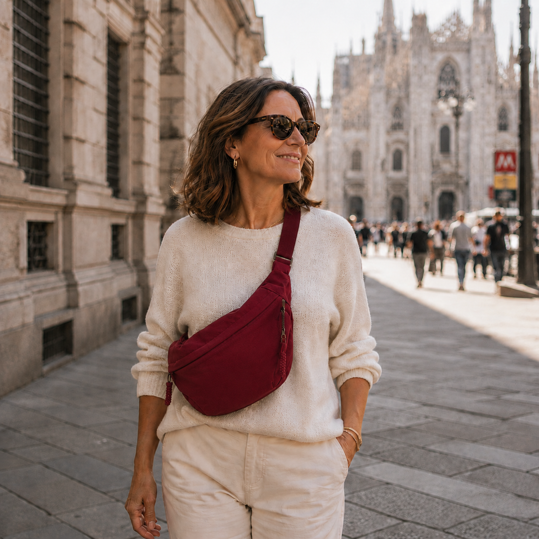 Rosa – Borsa a Spalla Bordeaux, foto 4