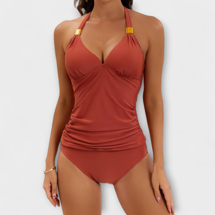 Costume da bagno a due pezzi Sibilla – colore Rosso/Arancione