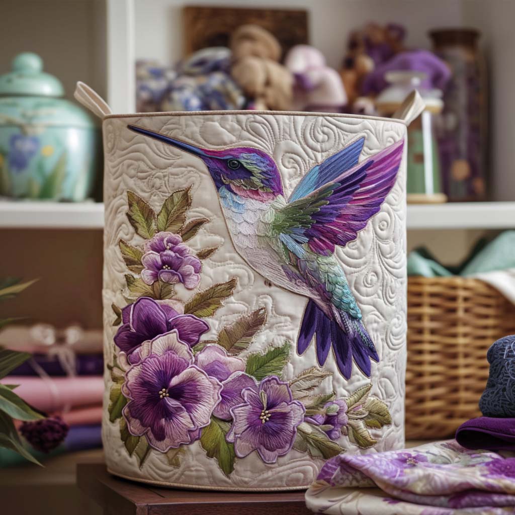 Silvana | Cesto della Biancheria Colibrì in Fiore