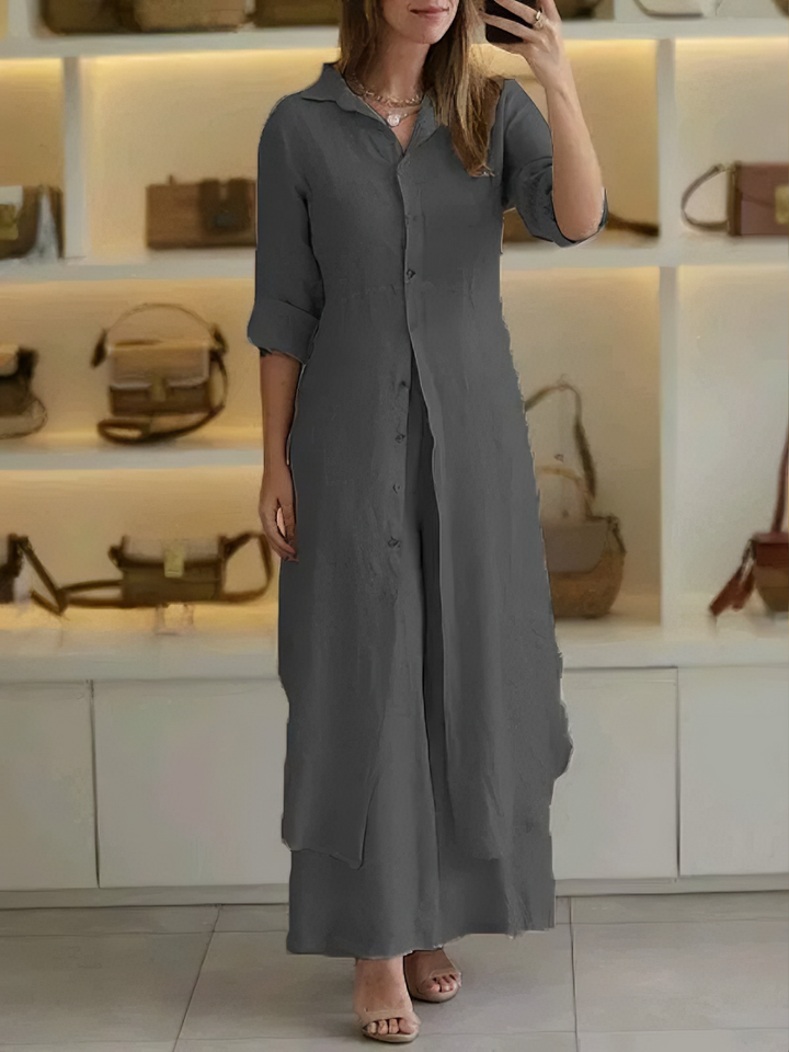 Completo Elegante in Due Pezzi Valentina – colore Grigio Scuro