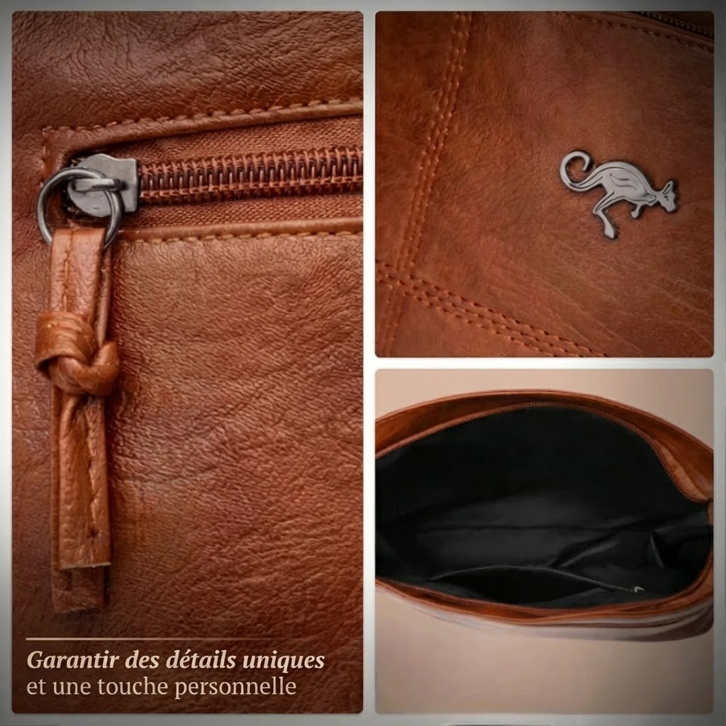 Borsa a Spalla in Pelle Viola – foto 5