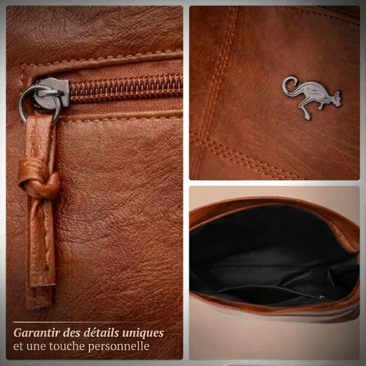 Borsa a Spalla in Pelle Viola – foto 5