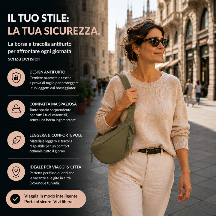 Viola – Borsa a Spalla Verde Oliva, foto 2